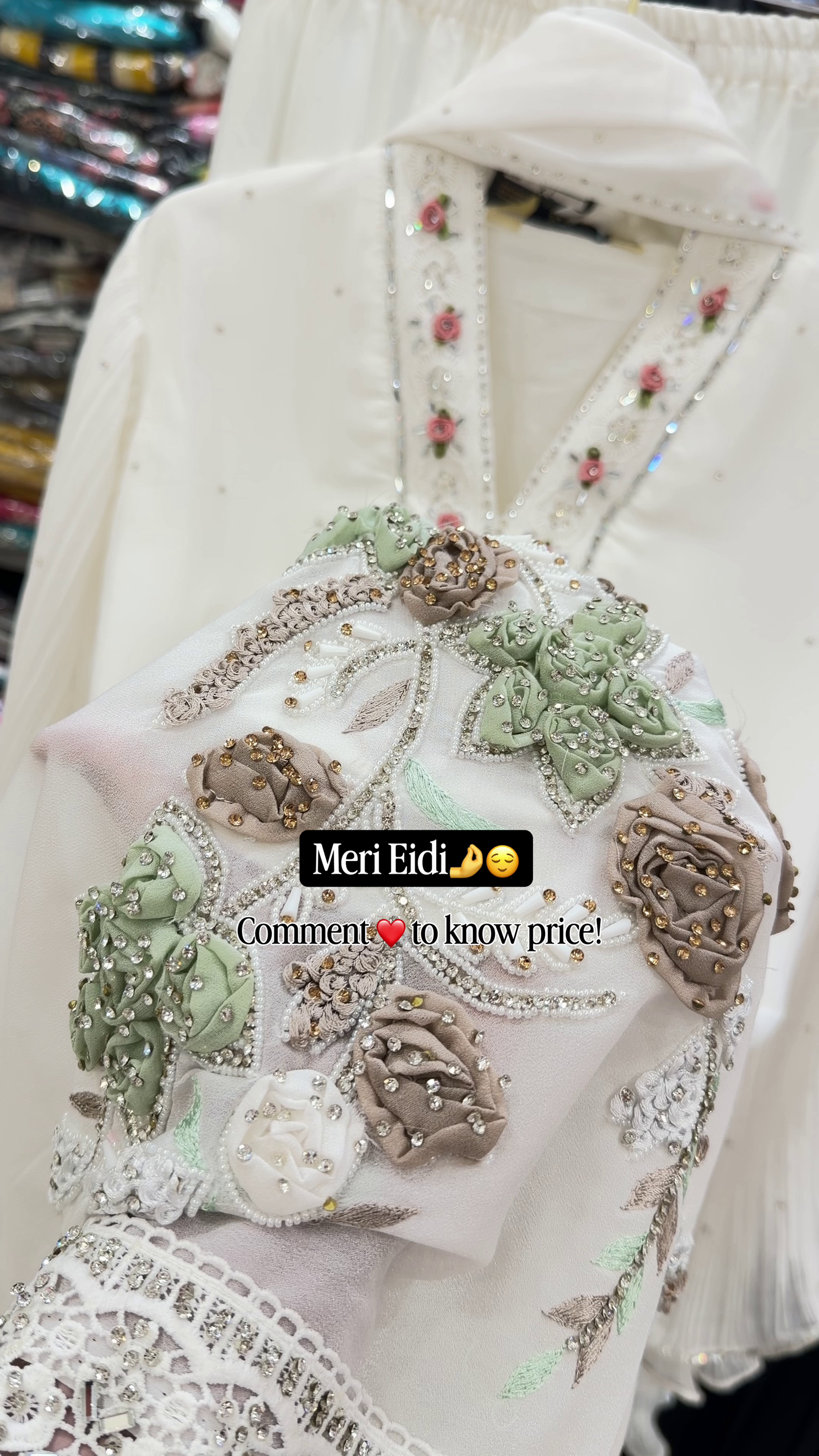 Ivory Bloom Luxe Eid Embellished Kurta Set
