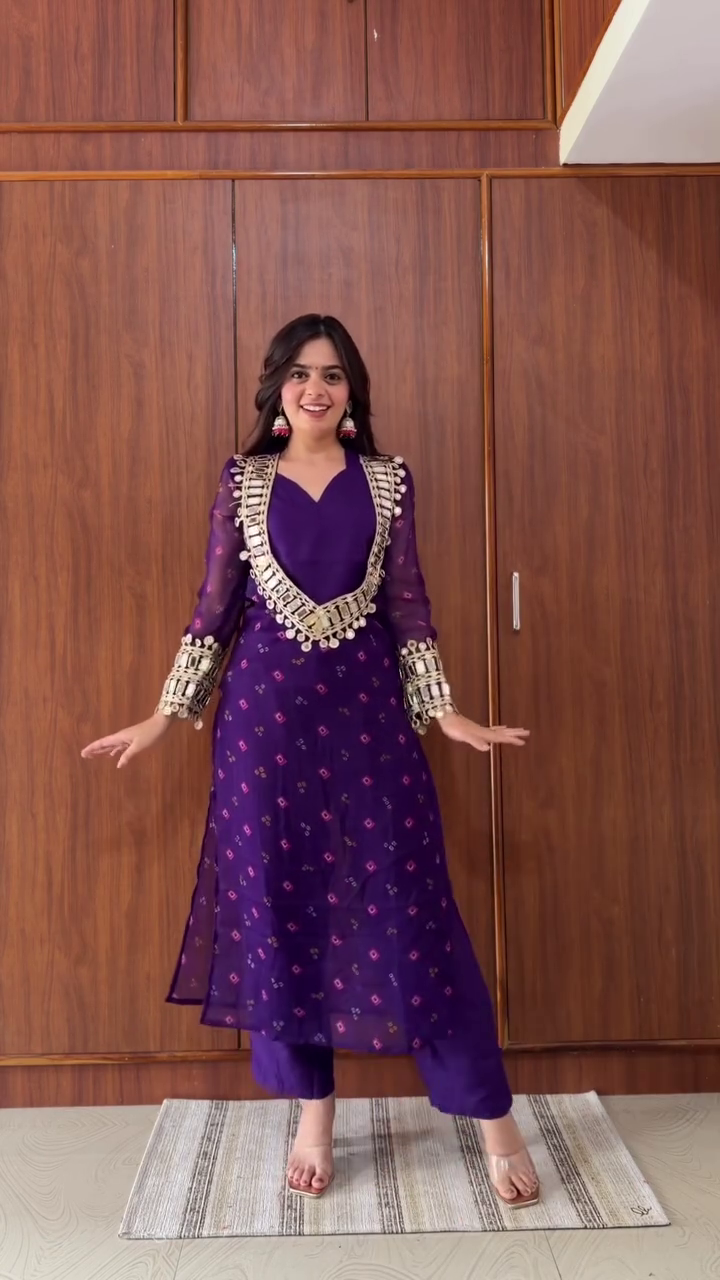 Embroidered Sheer Kurta Set