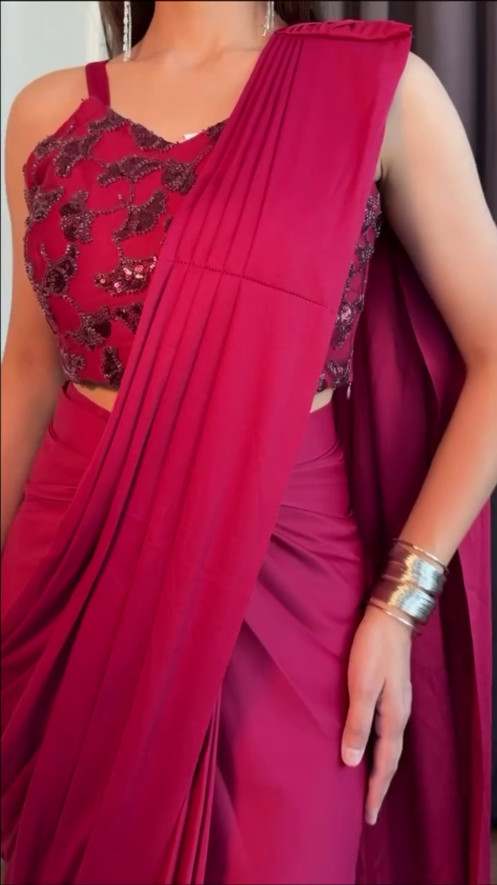 Designer Party Wear Saree with Sequin