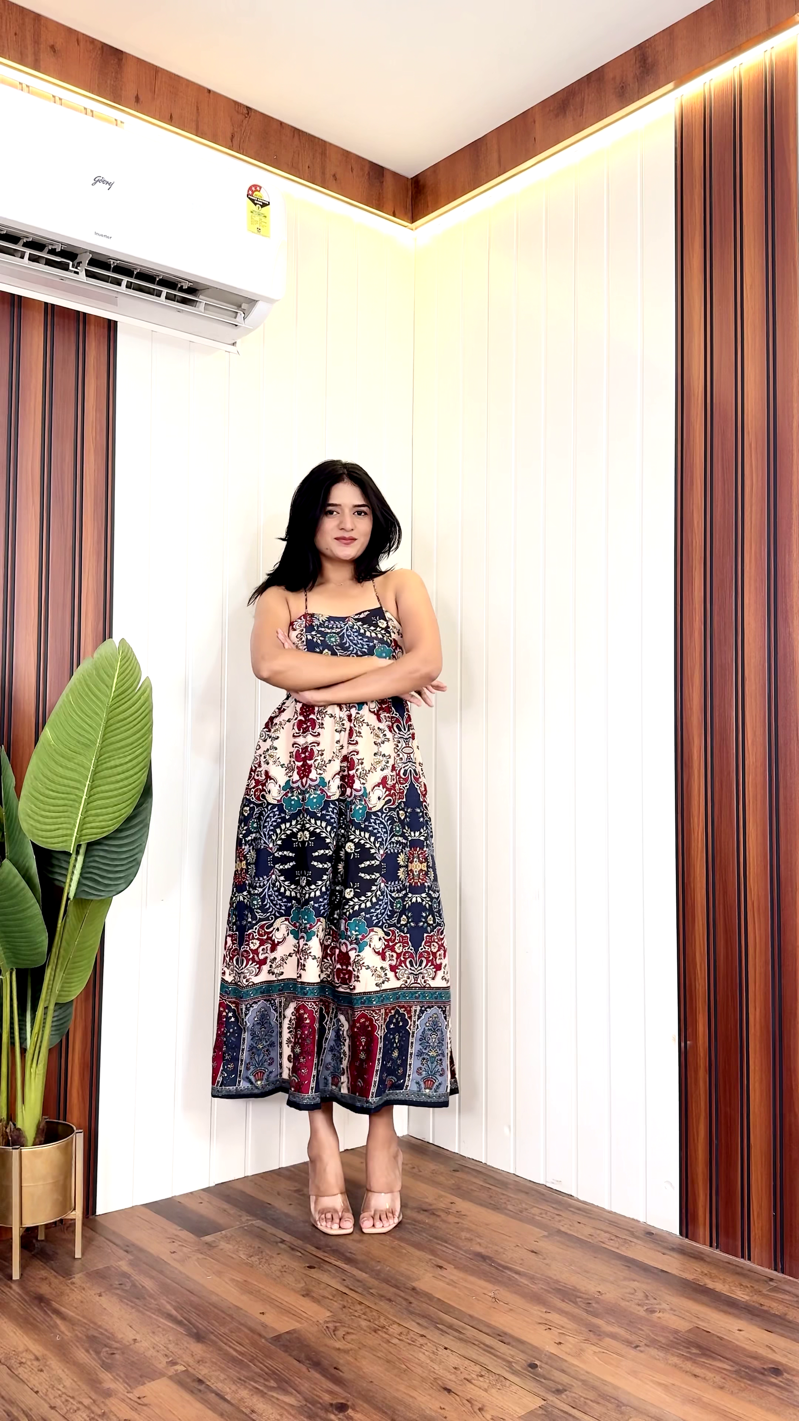 Sunny Gingham Midi Dress