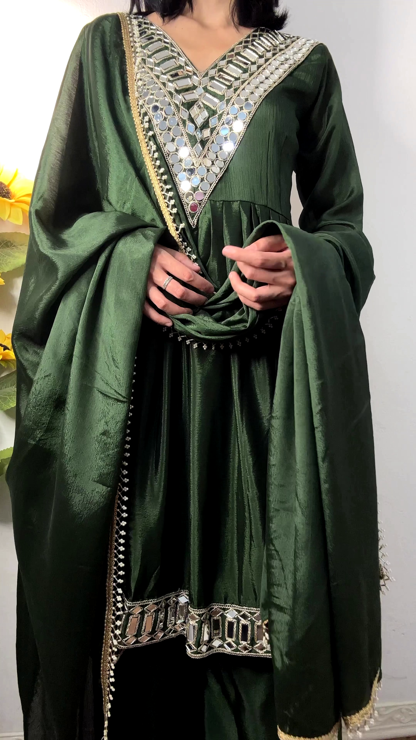 Mirror Work Festive Kurta Set