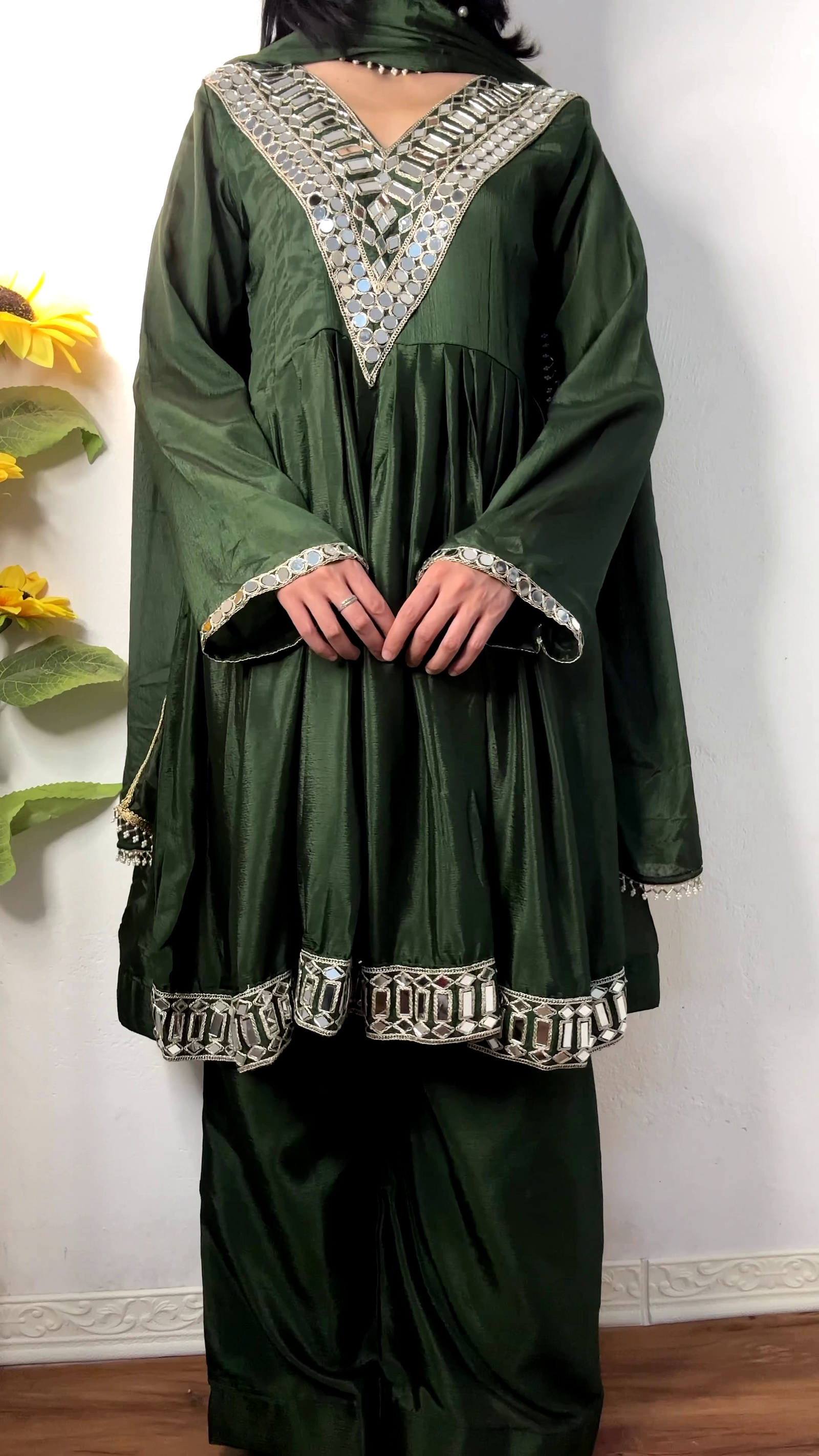 Mirror Work Festive Kurta Set