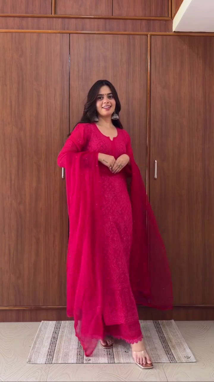 Chikankari Kurta Suit Set