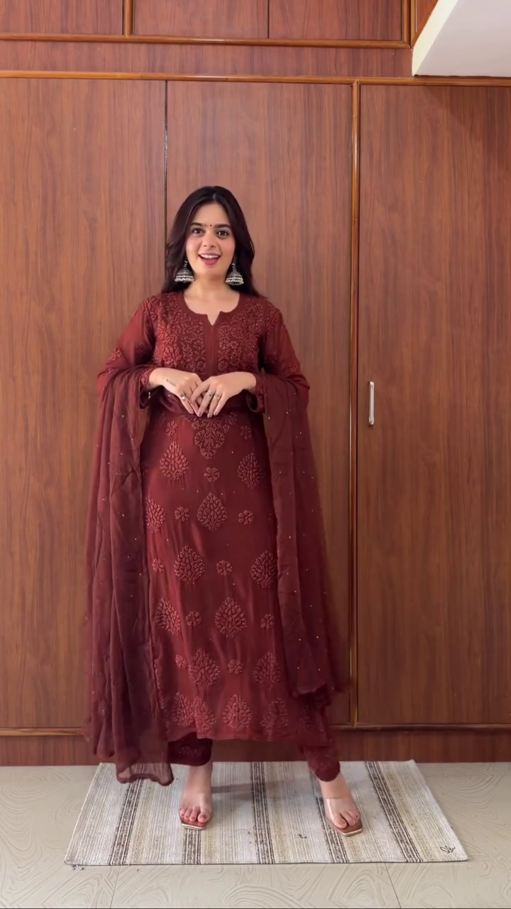 Chikankari Kurta Suit Set